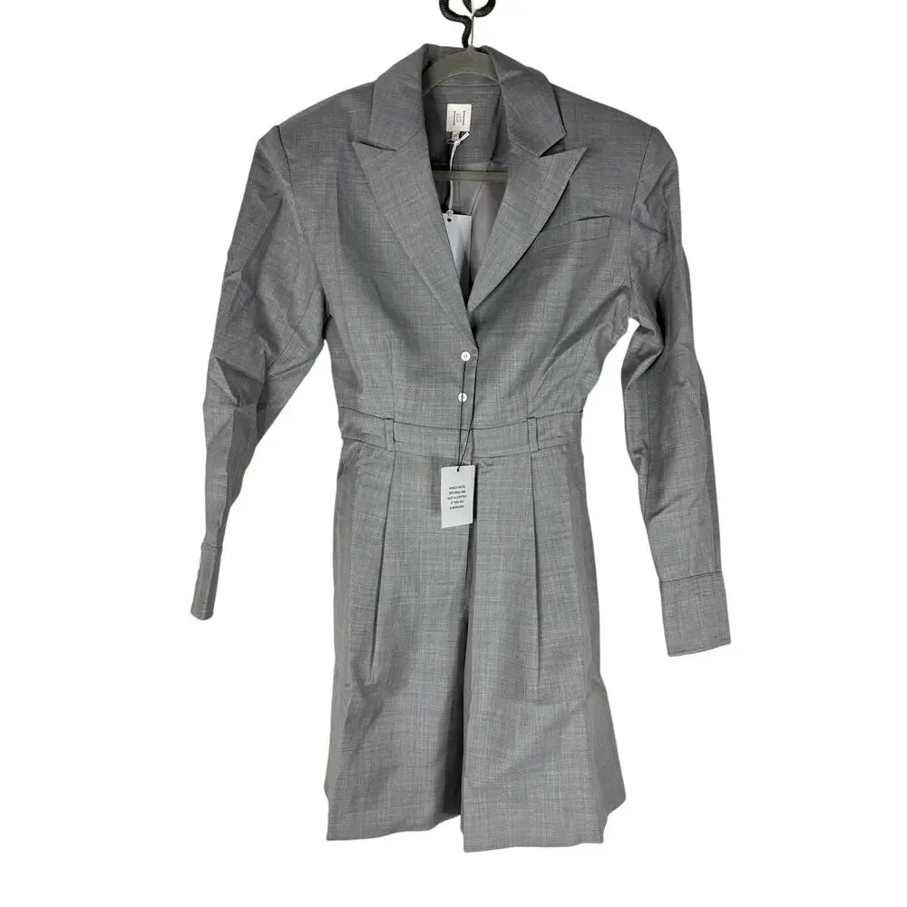 HELSA The Short Meeting 100% Wool Jumpsuit Romper Quiet Luxury Minimalist XS